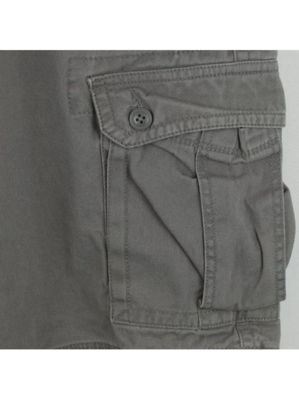 Trinity Men's Size 42 Gray Woven Cotton Twill Breathable Casual Cargo Shorts